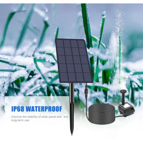 Doccia Solare Da Giardino Fontana Solare Da Giardino 4W - Pompa Per Laghetto, Bagno Uccelli, Cascata Decorativa Pannello Solare Integrato