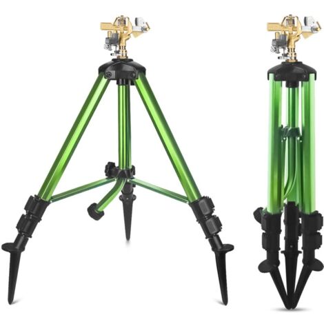 Irrigatore A Impatto Su Treppiede Con Testa In Ottone – Per Giardino E Prato – Copertura 360°