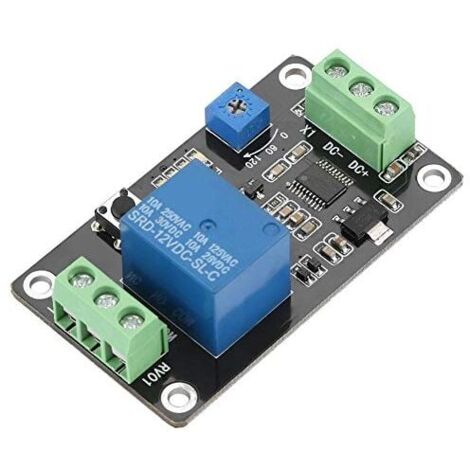 Modulo relè con ritardo di tempo di ciclo regolabile DC 5V 12V 24V, modulo relè interruttore ad anello ON-OFF, scheda relè temporale 0-100 secondi/minuti controllo del temporizzatore (24V