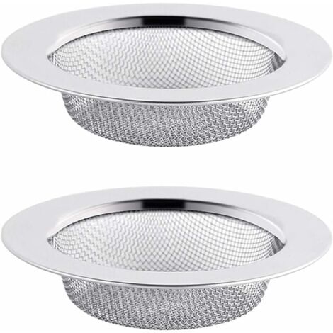 LBTrading Filtro lavello Acciaio Inox Tappo lavandino Bagno Filtro lavandino Cucina Filtro Capelli Doccia 2 Pezzi (7.2 CM