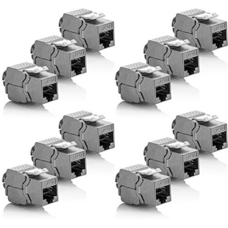 LOGILINK Connettore Keystone CAT. 6A, 2 RJ45 STP, angolato a 90° | Moduli Keystone a prezzi molto vantaggiosi | elektronik