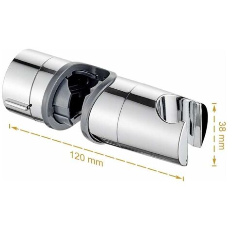 Supporto Per Doccia Regolabile | Argento | Universale | Senza Forare | Per Asta Doccia | Materiale ABS - Foto 2