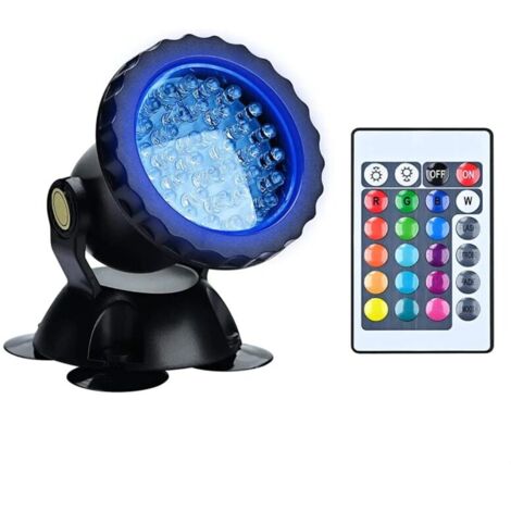Luce Per Piscina RGB LED Lampadina Telecomando Vaso Colorato Subacqueo Decorazione Pulsante Luce Subacquea Luce Per Acquario Lampade Per Acquari Colore Bianco 89559472