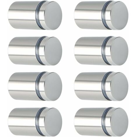 8 Viti Distanziatrici Per Vetro - Acciaio Inox Golden, 19x25 Mm, Con Guarnizioni, Per Cartelloni Pubblicitari - Foto 10