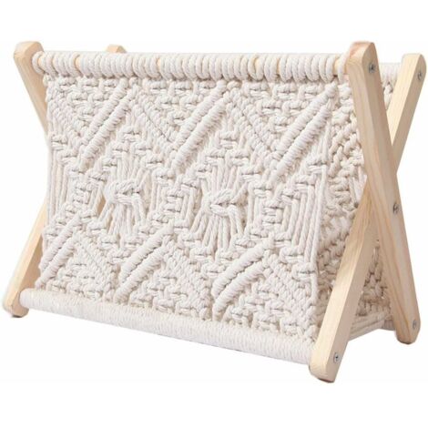 Portariviste In Giacinto D'Acqua | Cestino Intrecciato A Mano | 39,5x14x25,3 Cm | Per Libri E Oggetti - Foto 10