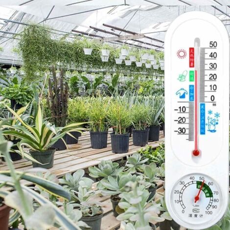 Garden Experts - Termometro Da Parete Lungo 38 Cm, Scala Celsius E Fahrenheit, In Plastica Bianca - 2