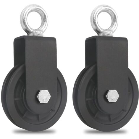 SucceBuy 2 Pezzi 11T Snatch Block Adatta 0,55 "/14 Mm Corda Sintetica O Maniglie Morbide Puleggia Per Verricello Per Camion Trattore ATV E UTV - Foto 6