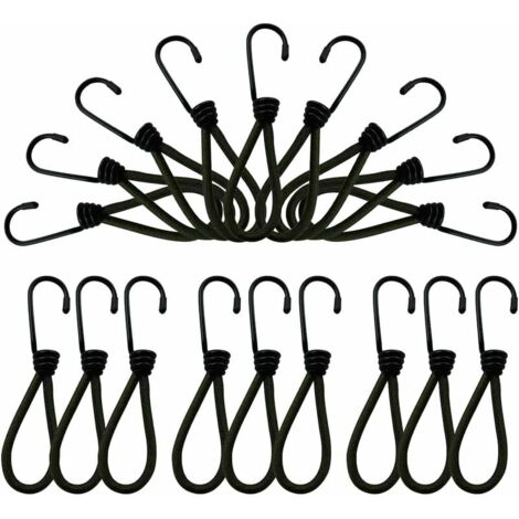 set di 20 pezzi di per telo da imbottitura ad con presa bloccante e corde elastiche, per tende squalo, clip per piscina, morsetto copertura auto, clip per baldacchino | Sconti