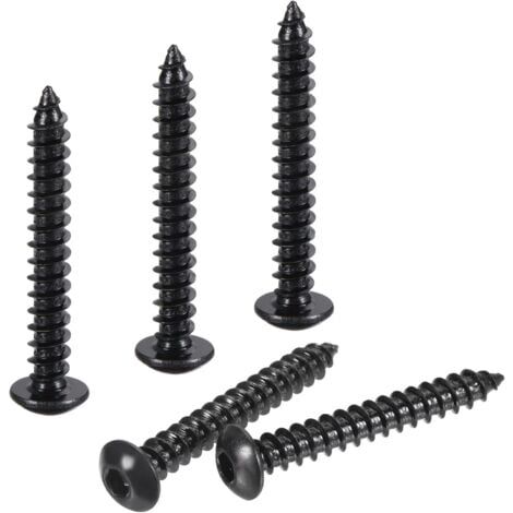 Viti Autofilettanti Testa Esagonale Uxcell – Acciaio Carbonio Nero 3x10mm – Confezione 100 Pezzi