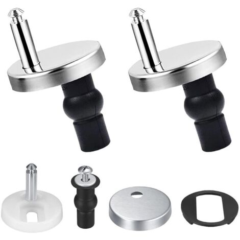 Viti Per Sedile WC Sgancio Rapido - Confezione Da 2, Universali, Con Guarnizioni In Gomma - Foto 3