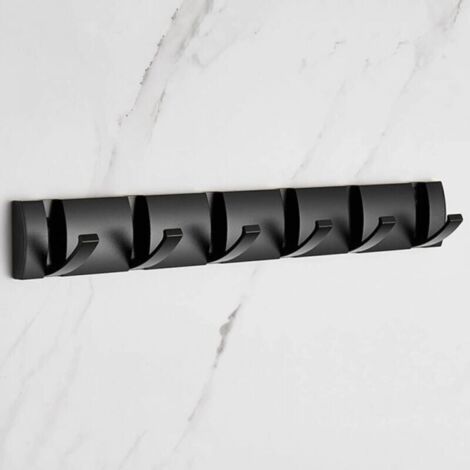 Ganci Appendiabiti AOROPS - 30 Pezzi In Acciaio Nero Per Parete, Con Viti E Tasselli