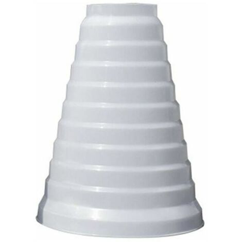 DL-pro Riduttore Adattatore Per Tubo Di Scarico Da 100 A 80 Mm, Per Sistemi Di Ventilazione E Asciugatrici, Conico In Plastica Bianca - 2