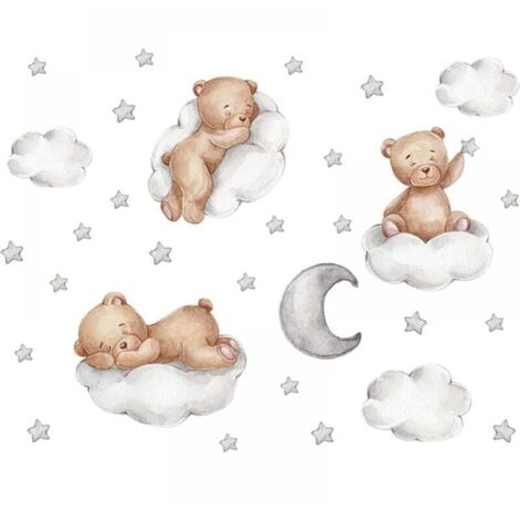 Adesivi Murali Animali Della Giungla Per Cameretta - 42 Pezzi, Rimovibili, Sicuri E Atossici, Con Luna E Stelle, Decorazione Safari Per Bambini
