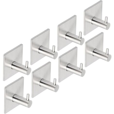 Newaner 6 Pezzi Ganci Adesivi, Ganci Portasciugamani Ganci Termoarredo Bagno in Acciaio Inox