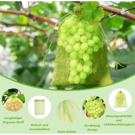 Sacchetti A Rete Riutilizzabili 100 Pezzi - Per Frutta, Verdura E Alimenti - Verde