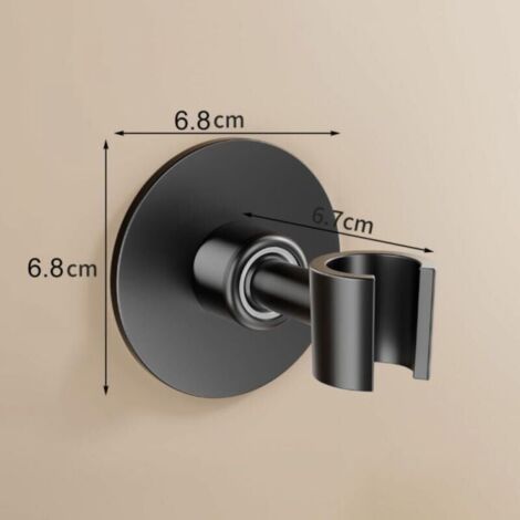 Supporto Per Soffione Doccia A Ventosa, Girevole 360°, Senza Foratura – Universale Per Tubi Da 18-22 Mm, Rimovibile, In ABS Grigio