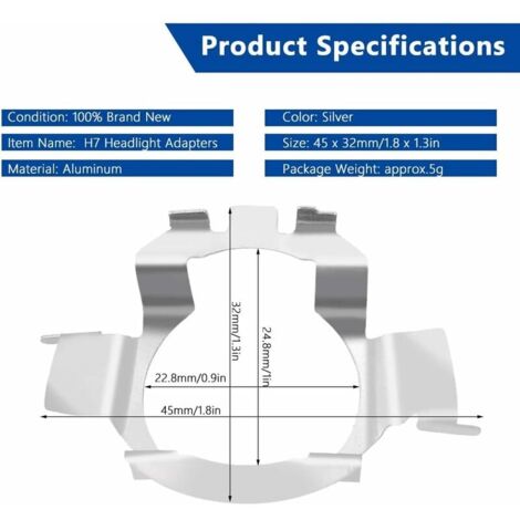 2 Pezzi Universale LED Lampadina Presa Adattatore H1 H4 H7 H11 Base Staffa Di Sostegno Facile Installazione Durevole Supporto Lampadina OEM - Foto 6