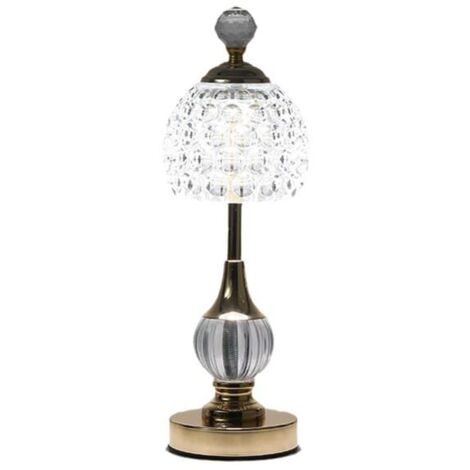 Lampada Da Tavolo A LED Senza Fili Meoaow - Set Di 2, Dimmerabile Al Tocco, Batteria Ricaricabile USB, Design Retrò In Bronzo Dorato