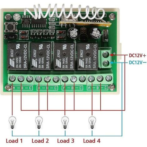 Telecomando Wireless 12 Canali 433Mhz Per Gru - Trasmettitore E Ricevitore Con 8 Modalità - Foto 7