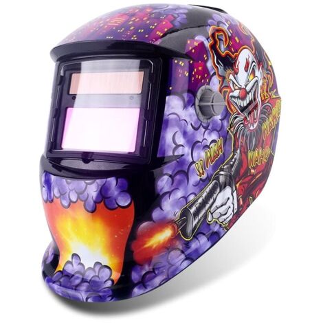 HZXVOGEN Casco Per Saldatura True Color DIN4 Maschera Per Saldatura Ad Energia Solare Per MIG MAG MMA TIG Saldatore Accessori Per Macchine 3.94 "x 2.36 - Foto 2
