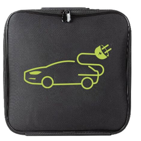 Generico Borsa Porta Cavi, Custodia per Caricabatterie per Auto Elettrica, Borsa per Cavo di Ricarica per Veicolo, Nero Portatile Borsa per Cavo di Ricarica Auto Elettrica, Custodia per Cavi(Rotondo