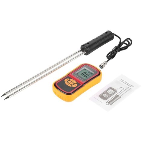Misuratore Di Umidità Per Cereali Portatile, Range 2-30%, Con Sonda, Per Mais, Riso, Grano E Soia, Display Digitale, Batteria 6F22 (non Inclusa)