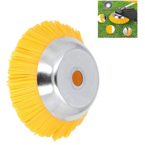 Spazzola decespugliatore per erbacce, testa per erbacce, spazzola per erbacce, rotante, professionale, per giardino, utensili agricoli (nylon giallo, 200 x 25,4 mm Spazzola decespugliatore per erbacce, testa per erbacce, spazzola per erbacce, rotante, professionale, per giardino, utensili agricoli (nylon giallo, 200 x 25,4 mm