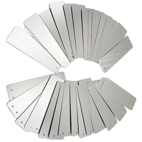 Etichette Per Piante In Alluminio 100 Pezzi - Doppio Lato Scrivibile, Impermeabili E Resistenti Ai Raggi UV - Con Filo Metallico Per Appendere - 82x25 Mm