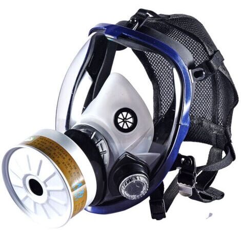 Maschera Antipolvere Riutilizzabile Con Filtri - Mezza Maschera In Silicone + Occhiali + 10 Filtri Per Pittura E Falegnameria
