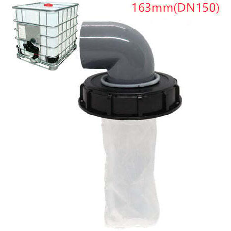 Coperchio IBC Con Filtro Lavabile 163 Mm E Gomito DN75 180° Per Raccolta Acqua Piovana