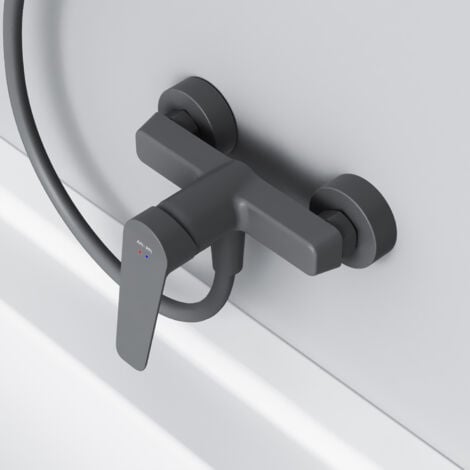 Mangeoo Matériau Laiton Antique Salle De Bains Douche Baignoire Robinet Mélangeur Monté Sur Le Robinet De Salle De Bain,support Bronze Imitation