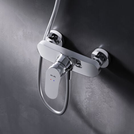 AM.PM Mitigeur Douche Chrome Robinet Douche Main Monté Mur pour Salle de Bains Mélangeur Douche en Laiton