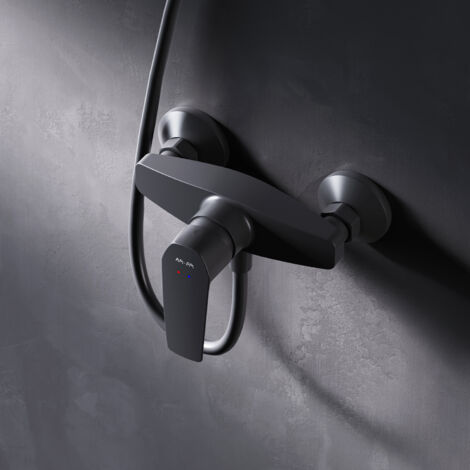 AM.PM Mitigeur Douche Noir Robinet Douche Main Monté Mur pour Salle de Bains Mélangeur Douche en Laiton (1/5)
