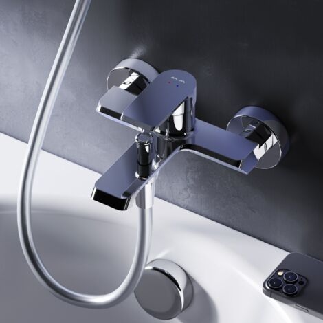 AM.PM Mitigeur Baignoire Chrome Robinet Baignore Main Monté Mur pour Salle de Bains Mélangeur de Baignoire en Laiton (1/4)