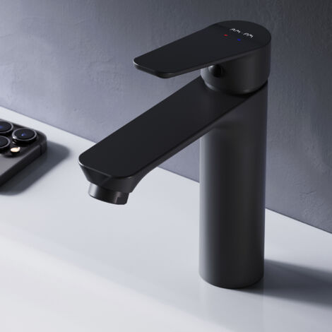 AM.PM Mitiguer Lavabo Robinet Salle Bain Noir Robinet de Lavabo pour Salle de Bain Mélangeur Lavabo en Laiton (1/5)