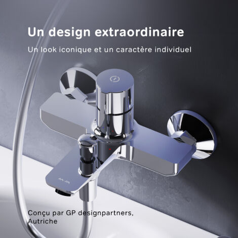 Hewi Universal Mitigeur Monocommande De Douche En Applique Noir Mat