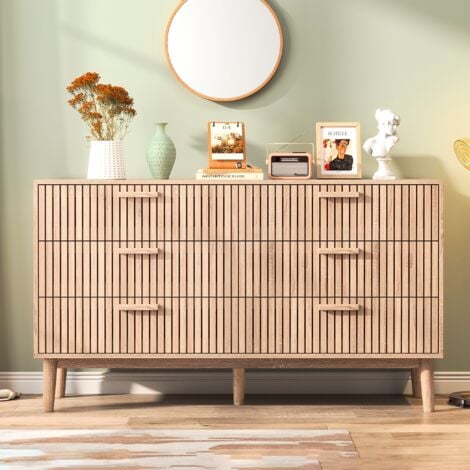 Commode à 6 Tiroirs, Commode Blanche Avec éclairage LED, Pour Salon Et Chambre | Leroy Merlin