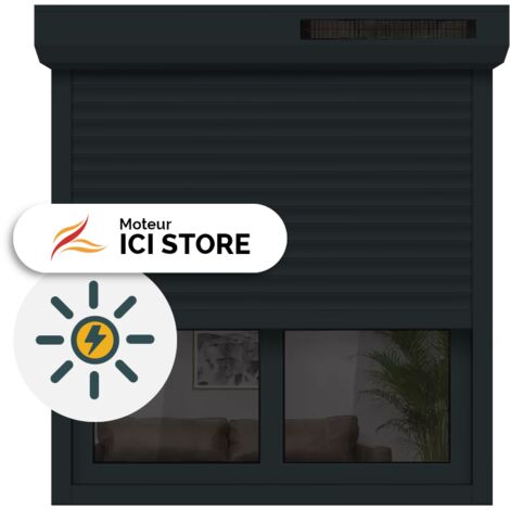 Volet Roulant Solaire Aluminium H160xL120 Anthracite 7016