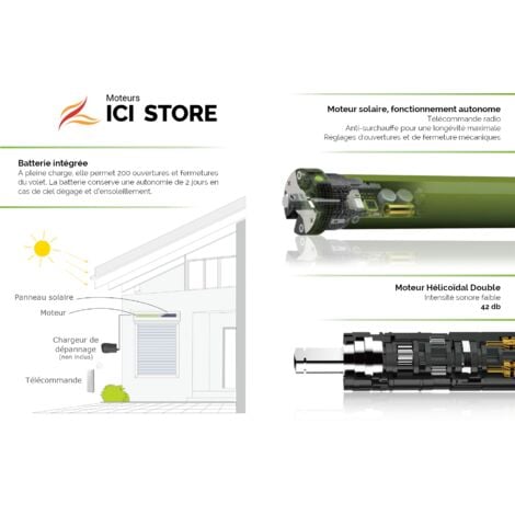 Volet Roulant Solaire Aluminium H120xL120 Anthracite 7016