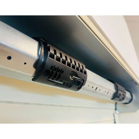 Volet Roulant Solaire Motorisé Somfy Aluminium H135xL120 Blanc 9016