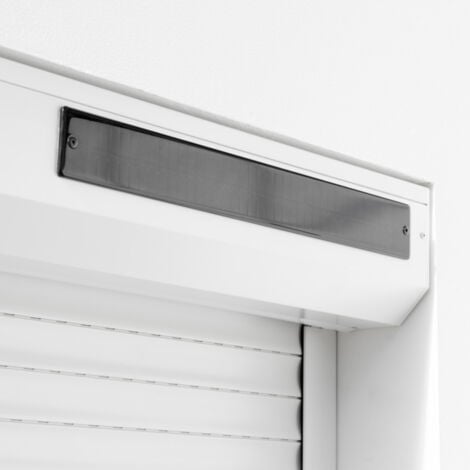 Volet Roulant Solaire Motorisé Somfy Aluminium H170xL150 Blanc 9016