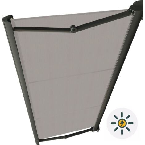 Store Banne Solaire Coffre Intégral Altea Anthracite 7016 5,92 X 3 Toile Gris (1/4)
