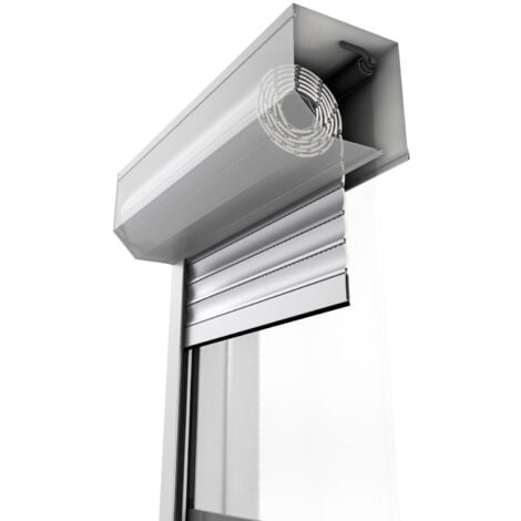 Volet Roulant Moustiquaire Intégrée Solaire alu motorisé Somfy H110xL100 Blanc 9016