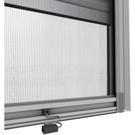 Volet Roulant Moustiquaire Intégrée Solaire alu motorisé Somfy H110xL100 Blanc 9016