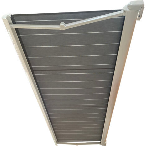 STORE BANNE COFFRE INTEGRAL MOTORISE RAL BLANC 5,5 X 3 TOILE DICKSON® NAPLES (1/5)