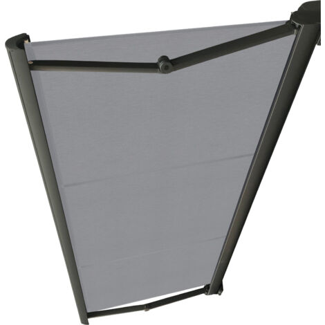 STORE DE TERRASSE COFFRE INTEGRAL MOTORISE RAL ANTHRACITE 2,2 X 1,5 TOILE DICKSON® SOURIS (1/5)