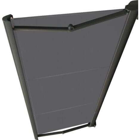 STORE DE TERRASSE COFFRE INTEGRAL MOTORISE RAL ANTHRACITE 2,2 X 1,5 TOILE DICKSON® ARDOISE (1/5)