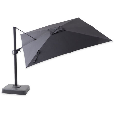 Parasol Déporté Carré Marbella 3 x 3 m toile acrylique Sunbrella Sooty