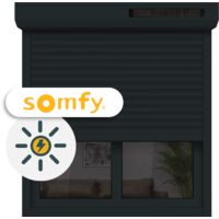 Volet Roulant Solaire Motorisé Somfy Aluminium H215xL240 Anthracite 7016