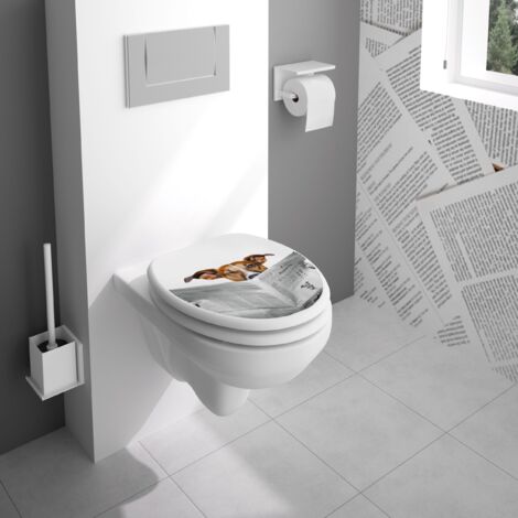 ALLIBERT 820462 Business Dog Abattant WC, Blanc, 37.3cm x 5.6cm x